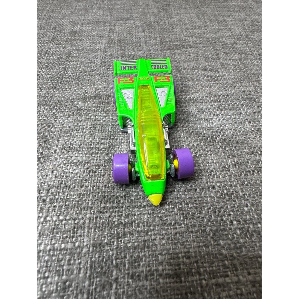 Hot Wheels 1997 Inter-Cooled Green Die-Cast Car With Purple Wheels - Picture 2 of 6